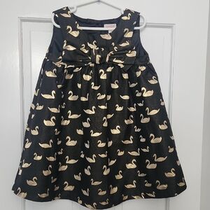Cat & Jack Elegant Black and Gold Dress